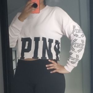 PINK Cropped Sweatshirt